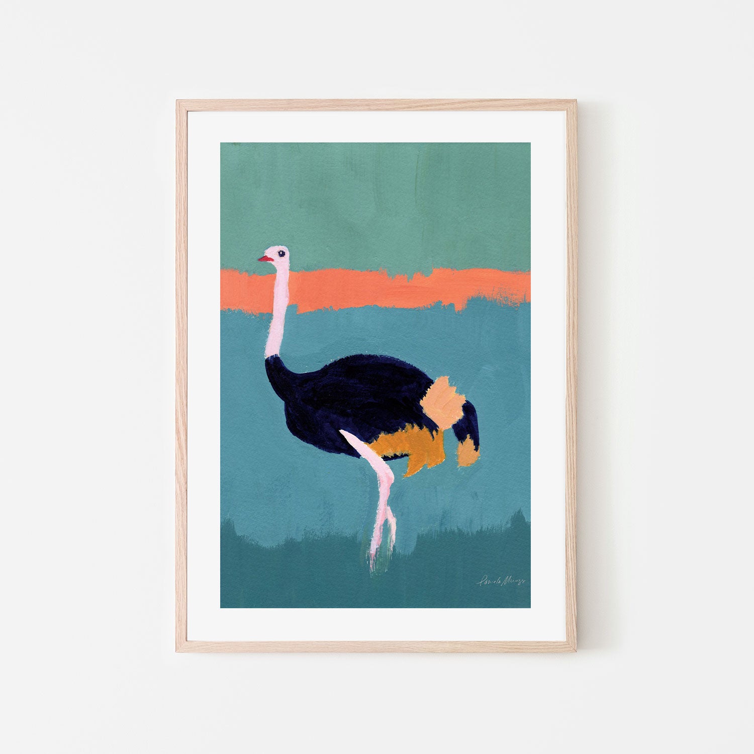 wall-art-print-canvas-poster-framed-Ostrich-by-Pamela Munger-Gioia Wall Art