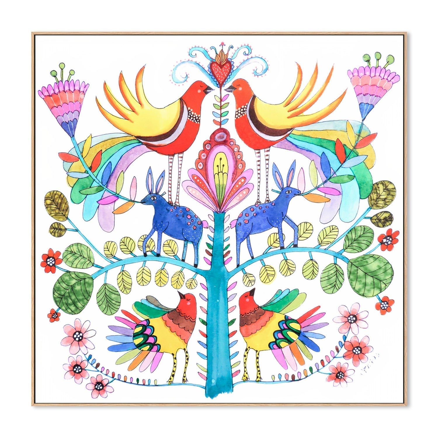 wall-art-print-canvas-poster-framed-Otomi Love , By Sylvie Demers-GIOIA-WALL-ART