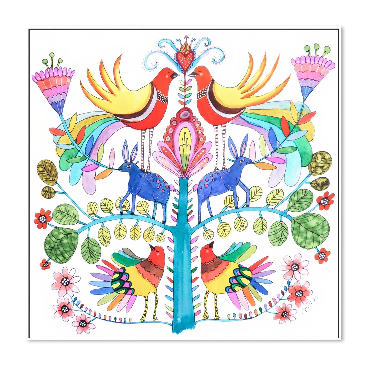 wall-art-print-canvas-poster-framed-Otomi Love , By Sylvie Demers-GIOIA-WALL-ART