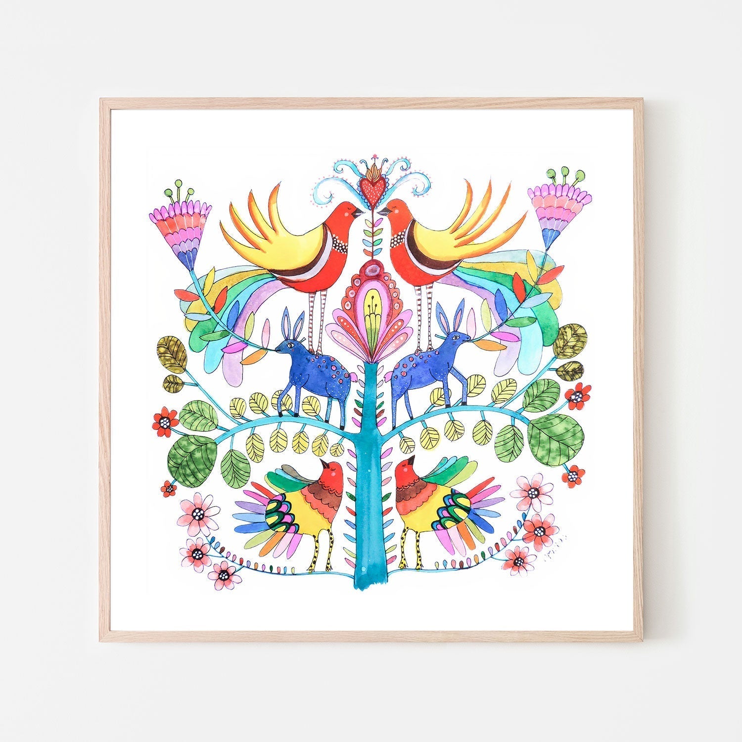 wall-art-print-canvas-poster-framed-Otomi Love , By Sylvie Demers-GIOIA-WALL-ART