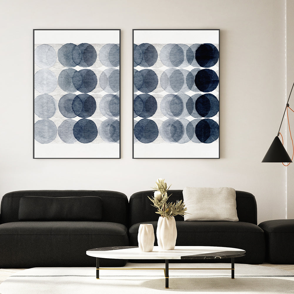 wall-art-print-canvas-poster-framed-Overlapping, Style A & B, Set Of 2 , By Danushka Abeygoda-2