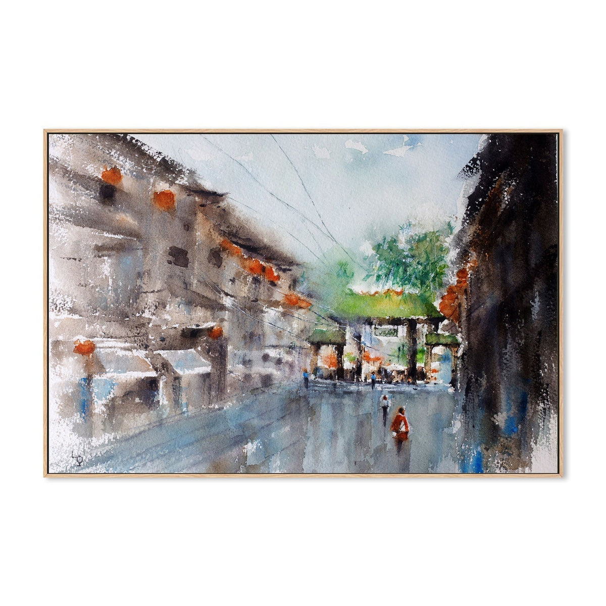 wall-art-print-canvas-poster-framed-Pagoda San Francisco-by-Lilou Online Fine Arts-Gioia Wall Art