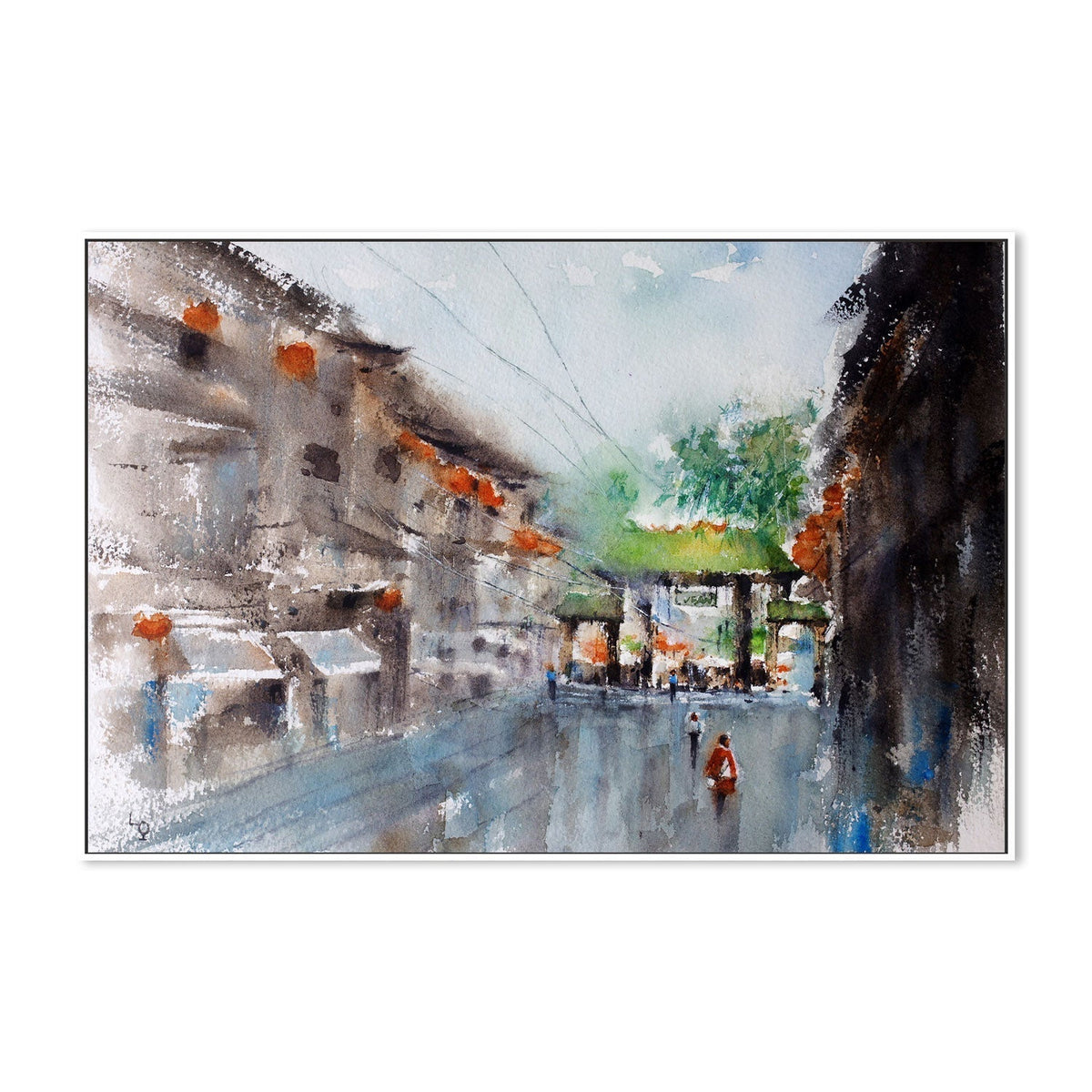 wall-art-print-canvas-poster-framed-Pagoda San Francisco-by-Lilou Online Fine Arts-Gioia Wall Art