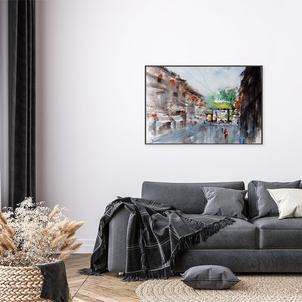 wall-art-print-canvas-poster-framed-Pagoda San Francisco-by-Lilou Online Fine Arts-Gioia Wall Art