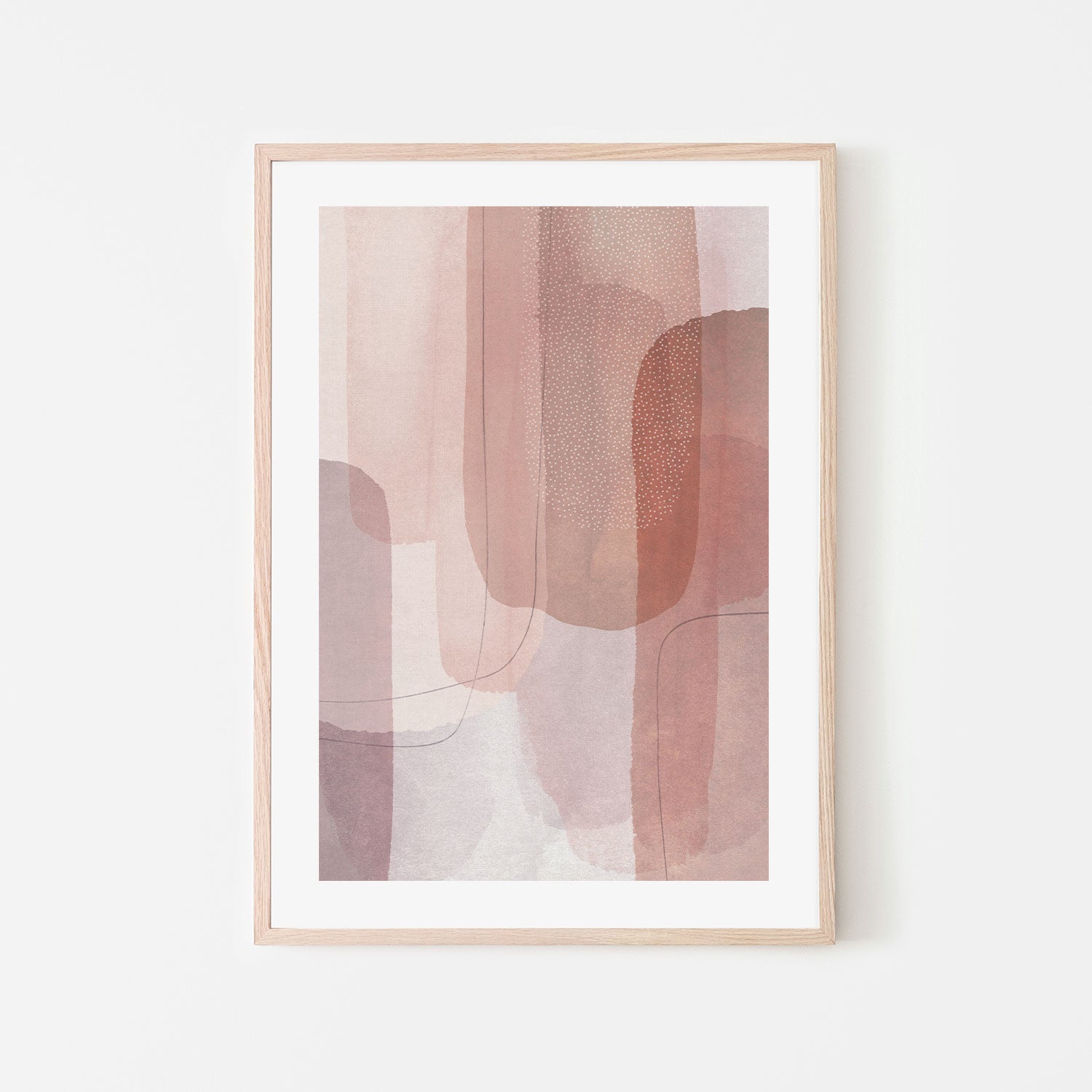 wall-art-print-canvas-poster-framed-Painted Curves Pink, Style A-by-Dear Musketeer Studio-Gioia Wall Art