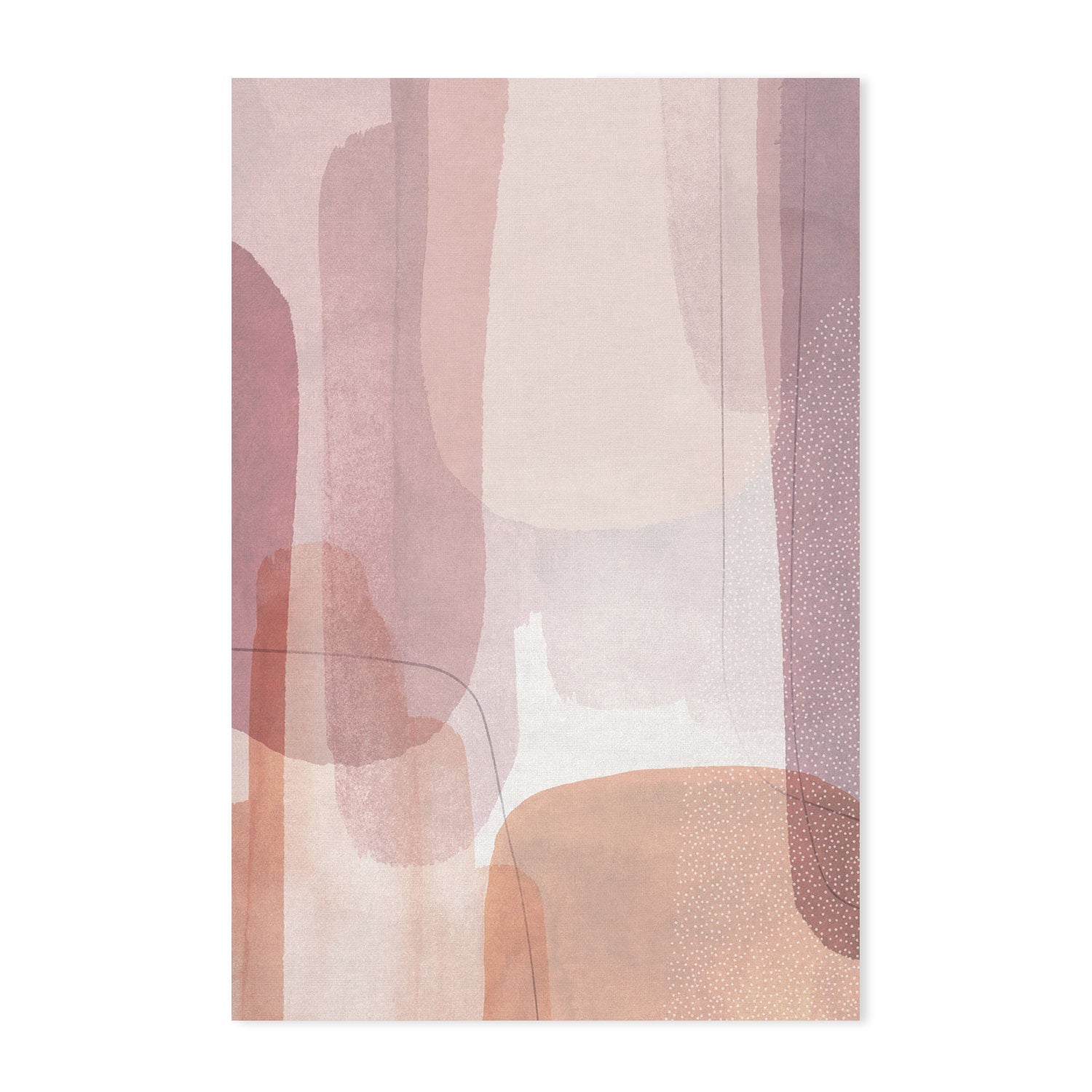 wall-art-print-canvas-poster-framed-Painted Curves Pink, Style B-by-Dear Musketeer Studio-Gioia Wall Art