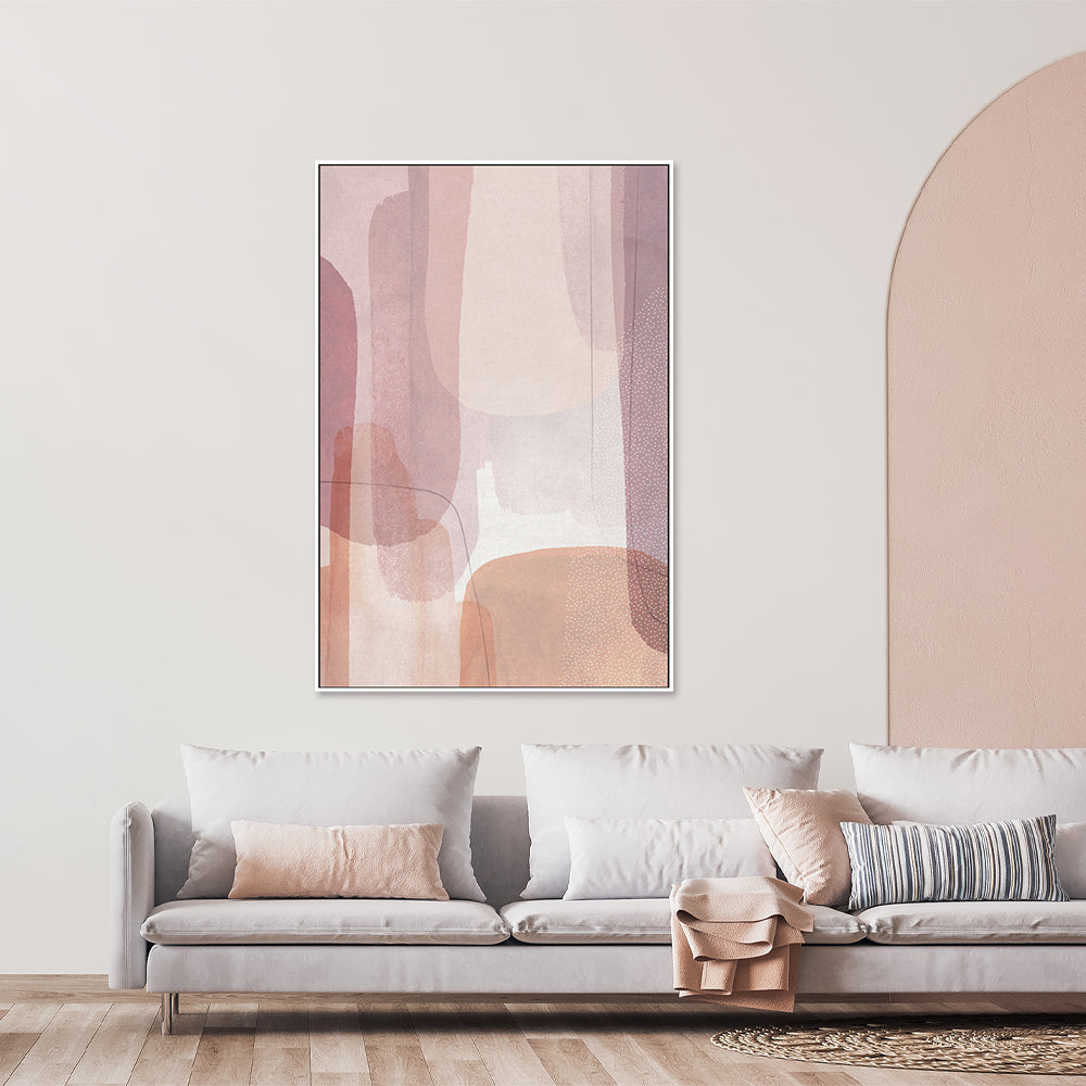 wall-art-print-canvas-poster-framed-Painted Curves Pink, Style B-by-Dear Musketeer Studio-Gioia Wall Art