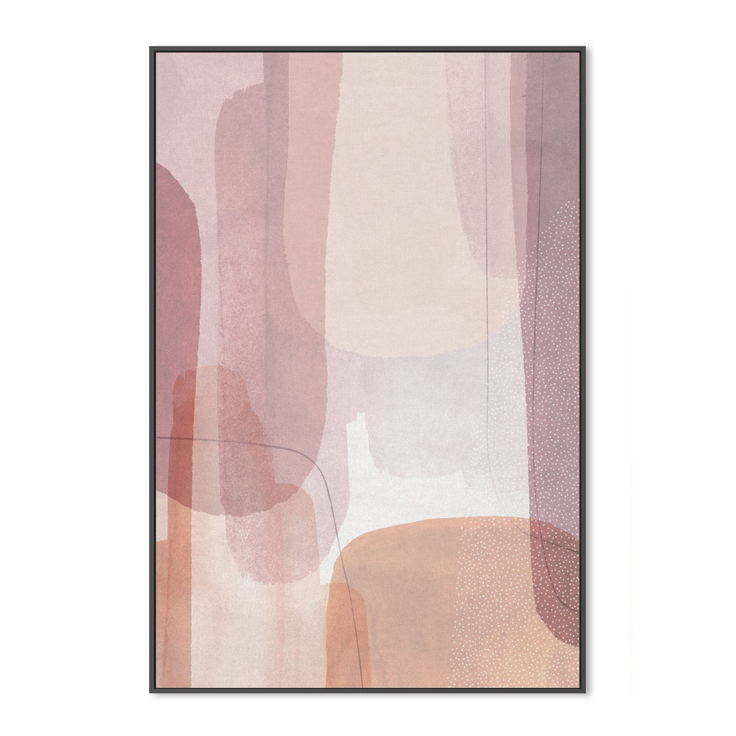 wall-art-print-canvas-poster-framed-Painted Curves Pink, Style B-by-Dear Musketeer Studio-Gioia Wall Art