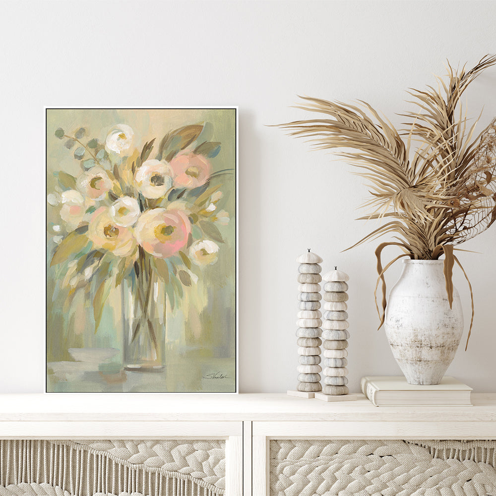 wall-art-print-canvas-poster-framed-Painterly Strokes Floral-by-Silvia Vassileva-Gioia Wall Art