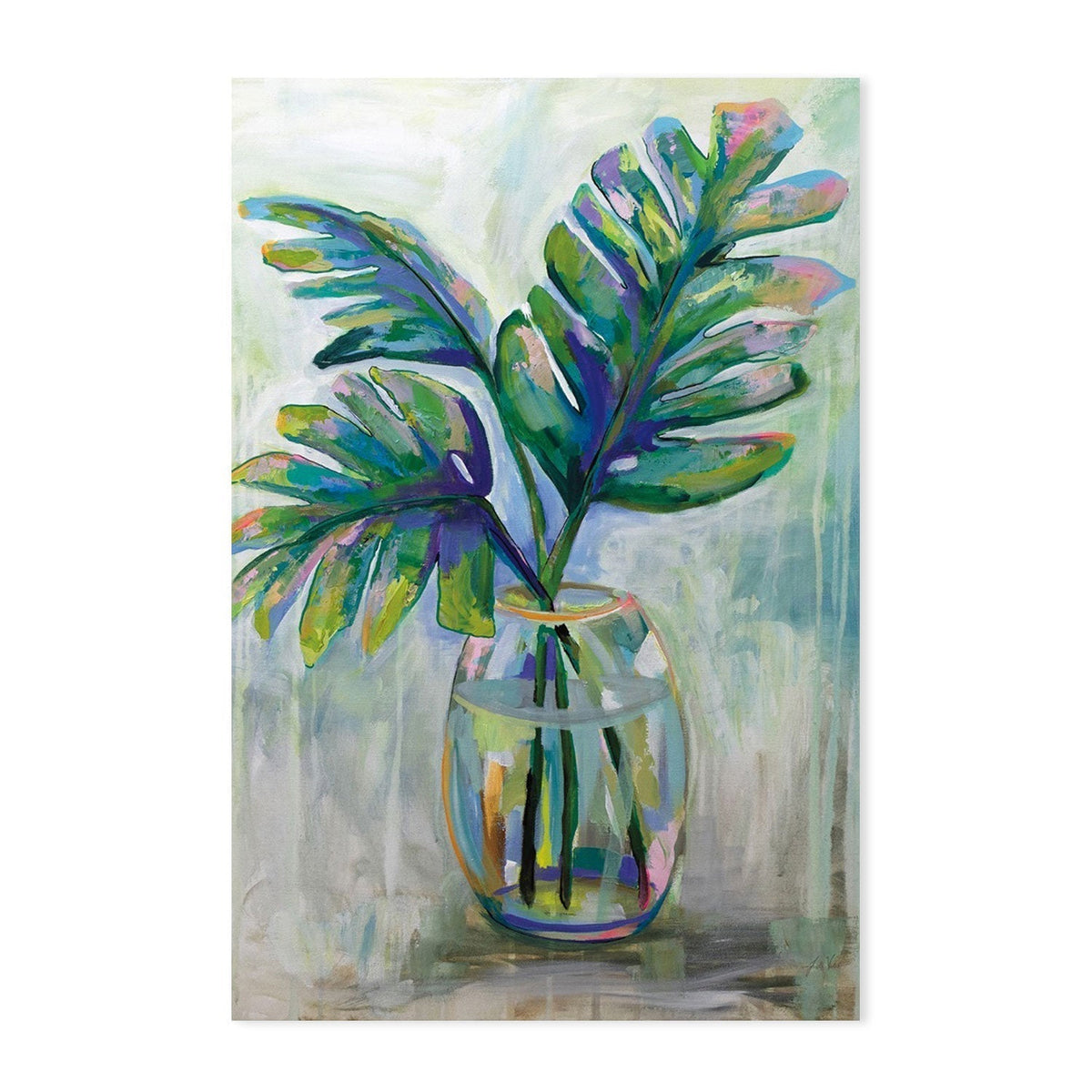 wall-art-print-canvas-poster-framed-Palm Leave, Style B-by-Jeanette Vertentes-Gioia Wall Art