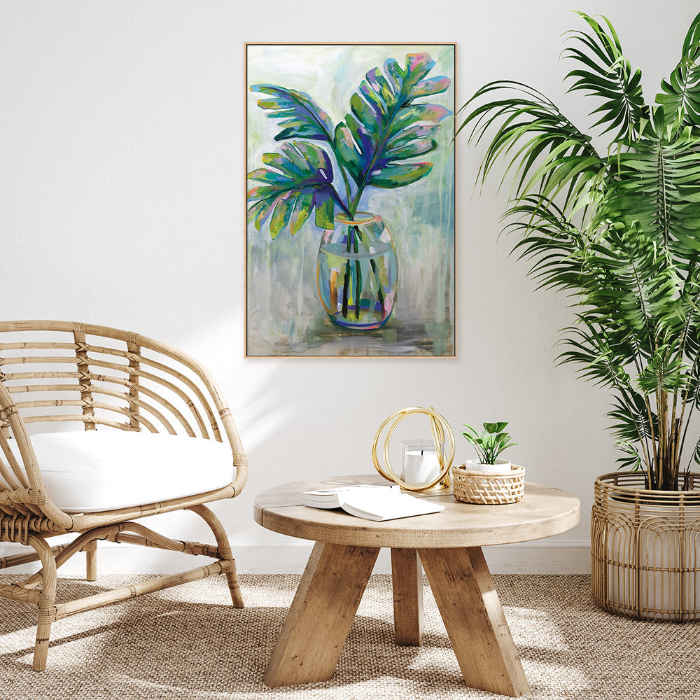 wall-art-print-canvas-poster-framed-Palm Leave, Style B-by-Jeanette Vertentes-Gioia Wall Art