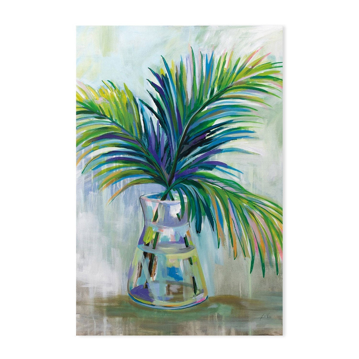 wall-art-print-canvas-poster-framed-Palm Leaves, Style A-by-Jeanette Vertentes-Gioia Wall Art