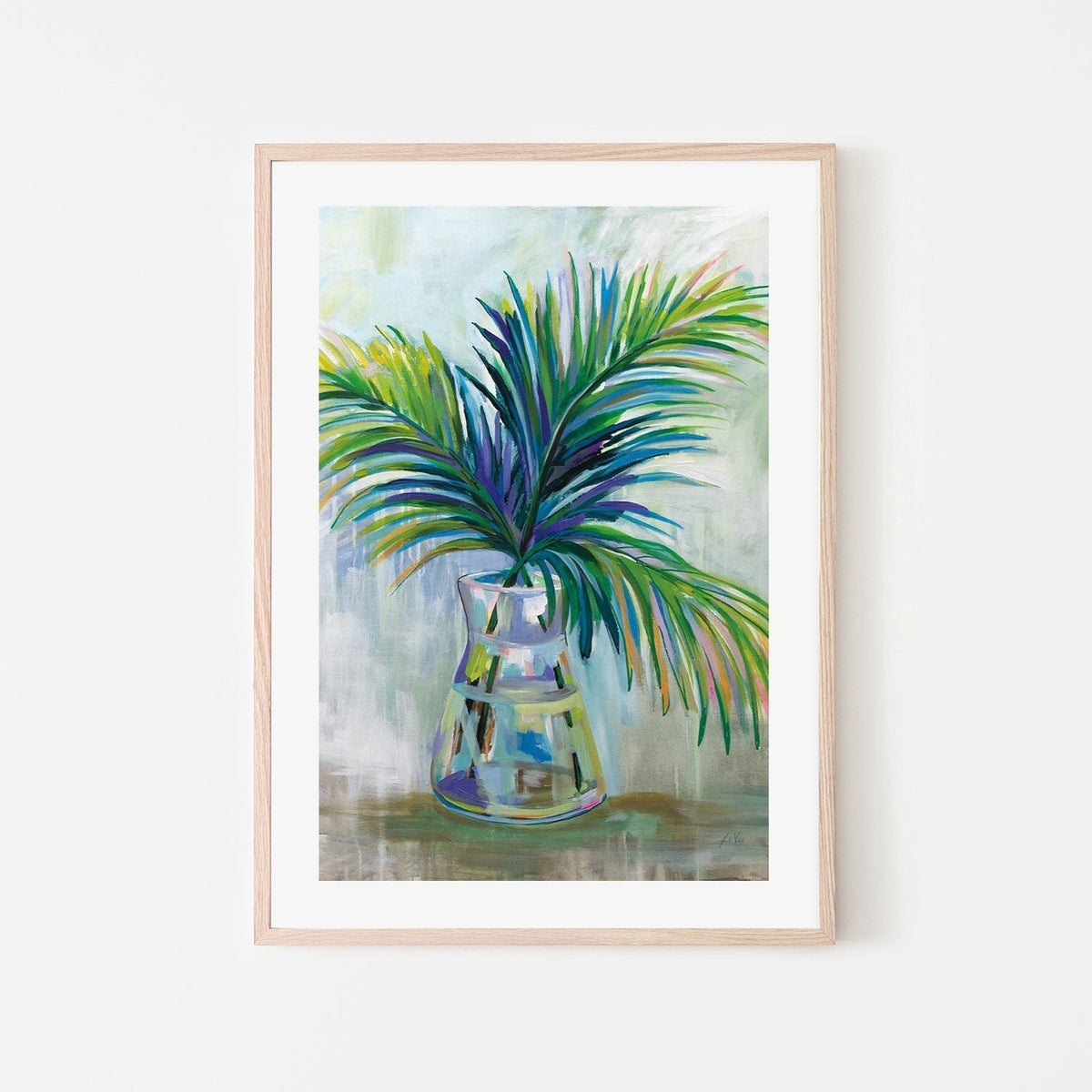 wall-art-print-canvas-poster-framed-Palm Leaves, Style A-by-Jeanette Vertentes-Gioia Wall Art