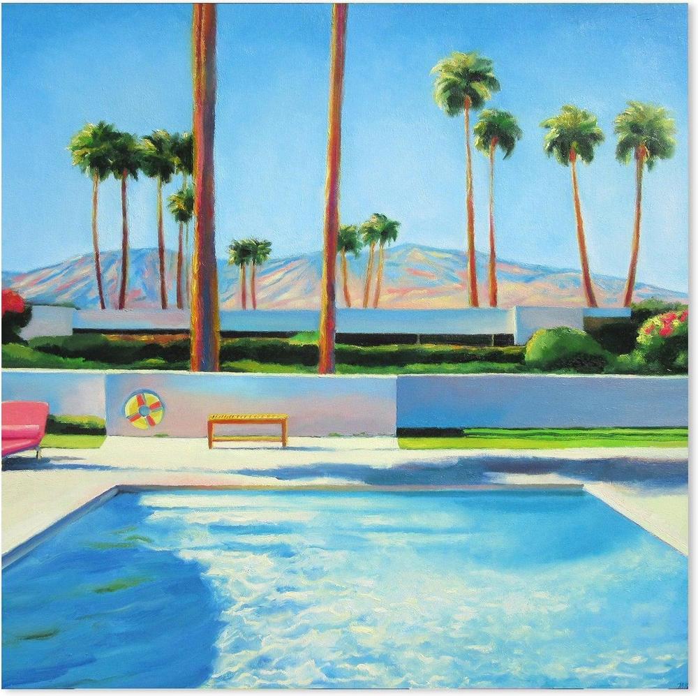 wall-art-print-canvas-poster-framed-Palm Springs Pool-by-Ieva Baklane-Gioia Wall Art
