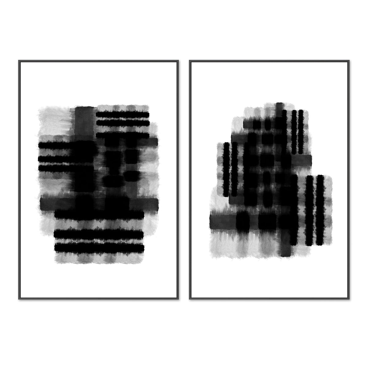 wall-art-print-canvas-poster-framed-Paper House Style A & B, Set Of 2-by-Danushka Abeygoda-Gioia Wall Art