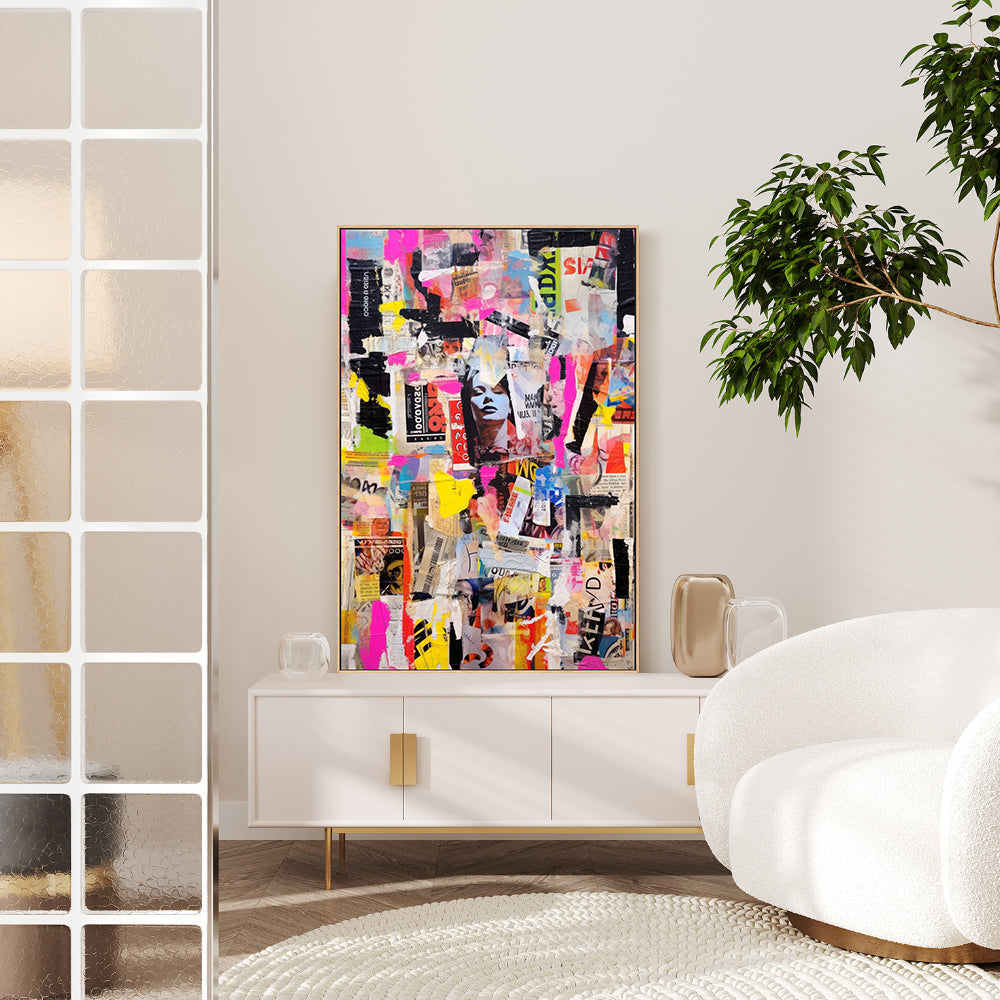 wall-art-print-canvas-poster-framed-Paper Snippets, Style A , By Treechild-GIOIA-WALL-ART
