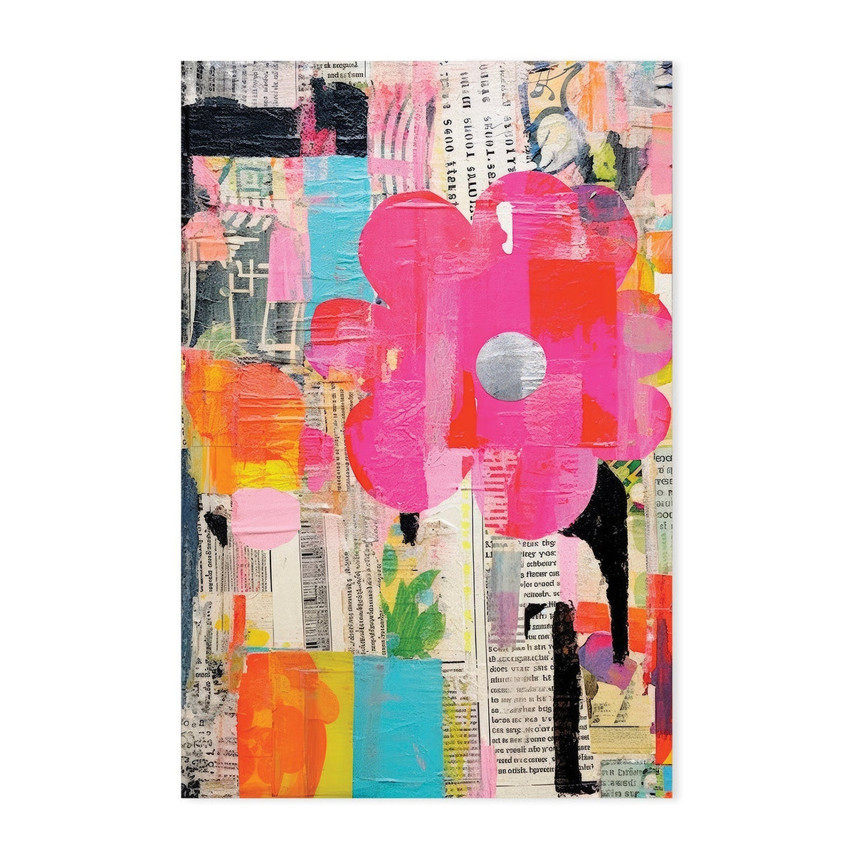 wall-art-print-canvas-poster-framed-Paper Snippets, Style B , C & D, Set Of 3 , By Treechild-GIOIA-WALL-ART