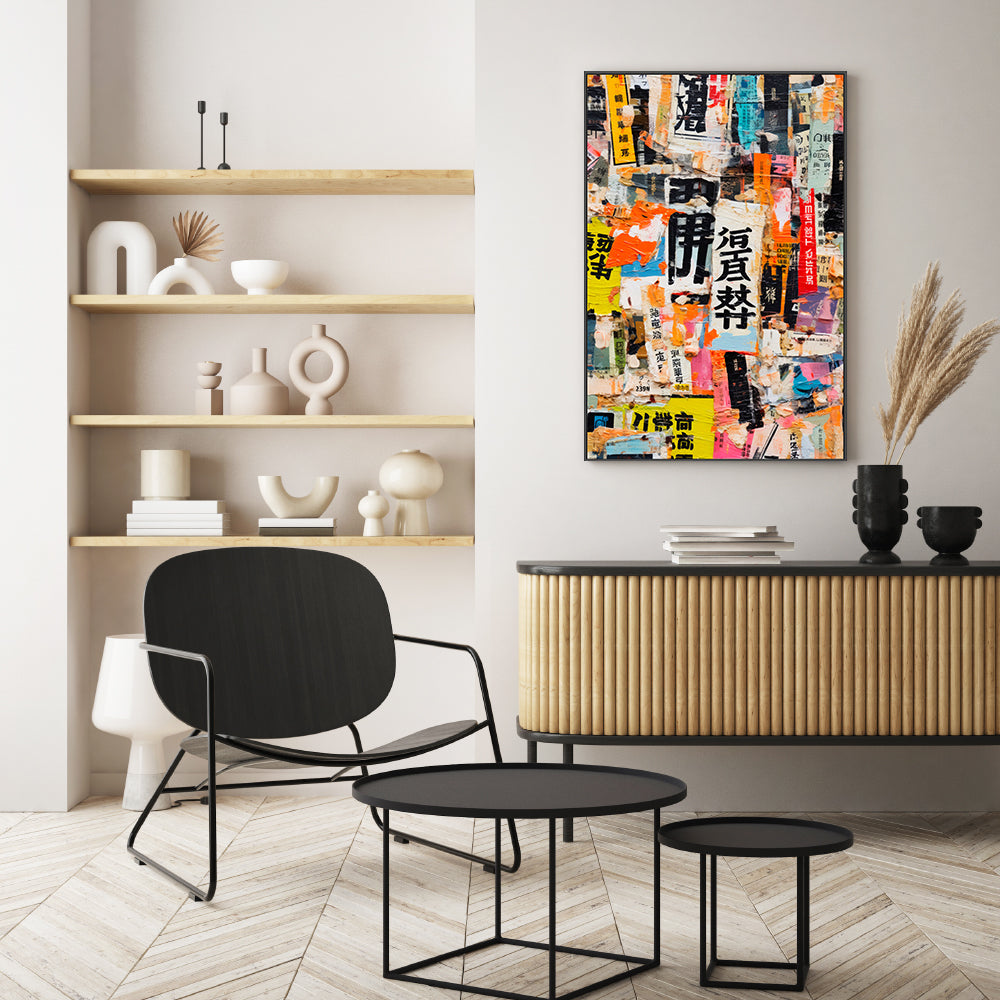 wall-art-print-canvas-poster-framed-Paper Snippets, Style D , By Treechild-GIOIA-WALL-ART