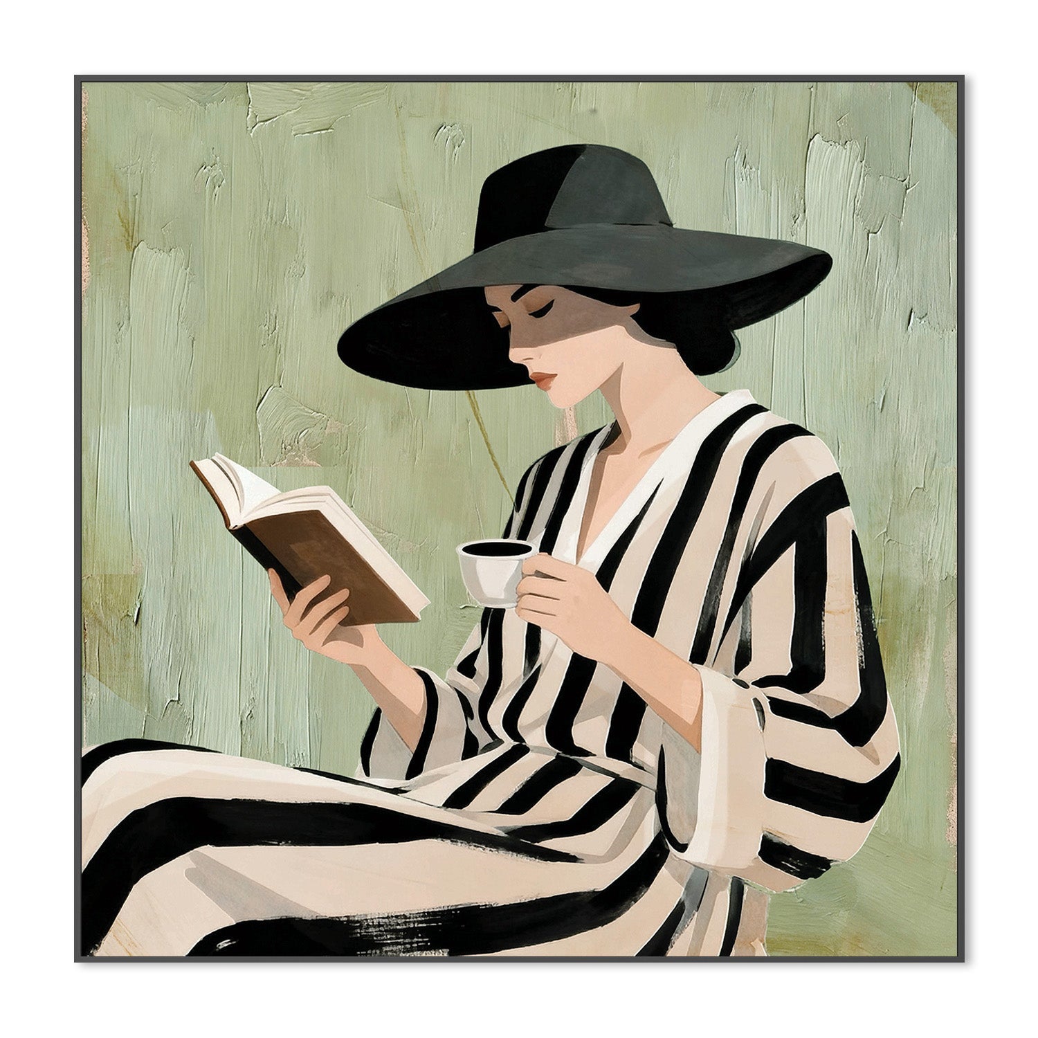 wall-art-print-canvas-poster-framed-Paperback Reader-3