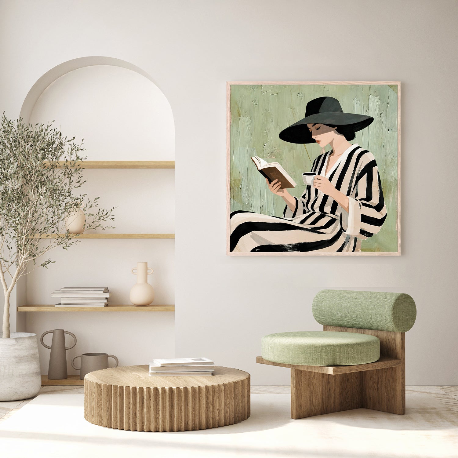 wall-art-print-canvas-poster-framed-Paperback Reader-8