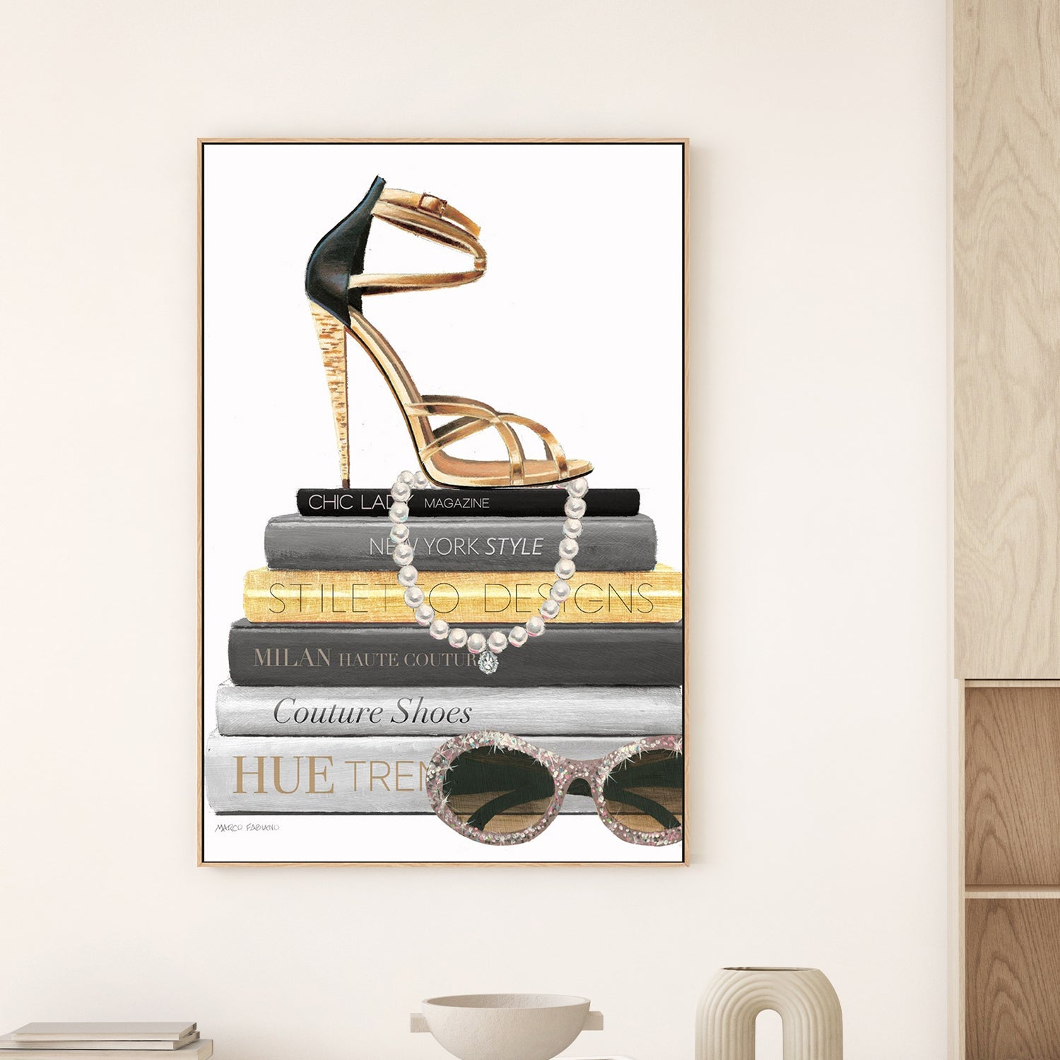 wall-art-print-canvas-poster-framed-Paris Style Gold, Style A-2