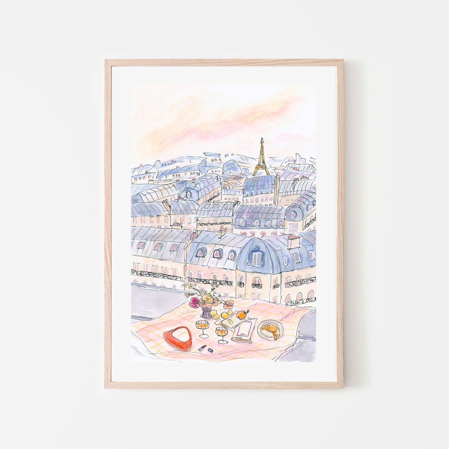 wall-art-print-canvas-poster-framed-Parisian Rooftop , By Katharina Puritscher-6
