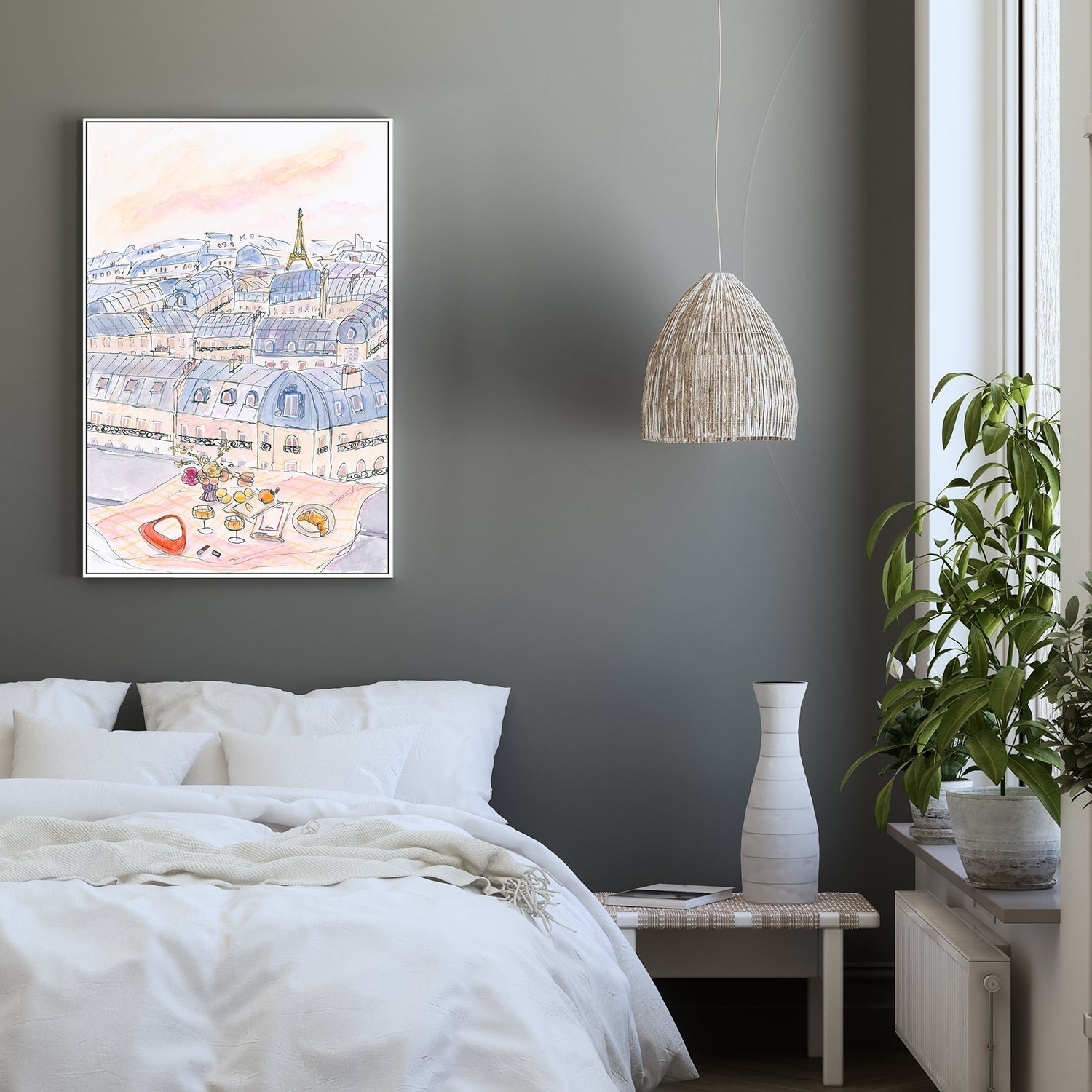 wall-art-print-canvas-poster-framed-Parisian Rooftop , By Katharina Puritscher-7