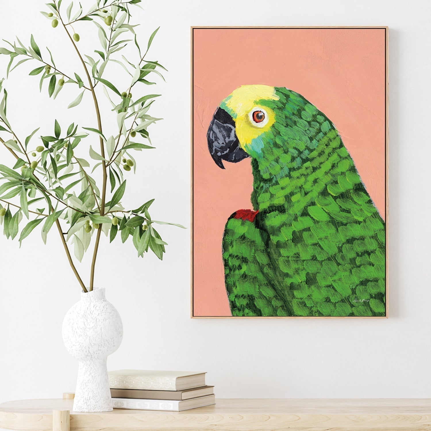 wall-art-print-canvas-poster-framed-Parrot Head-by-Pamela Munger-Gioia Wall Art