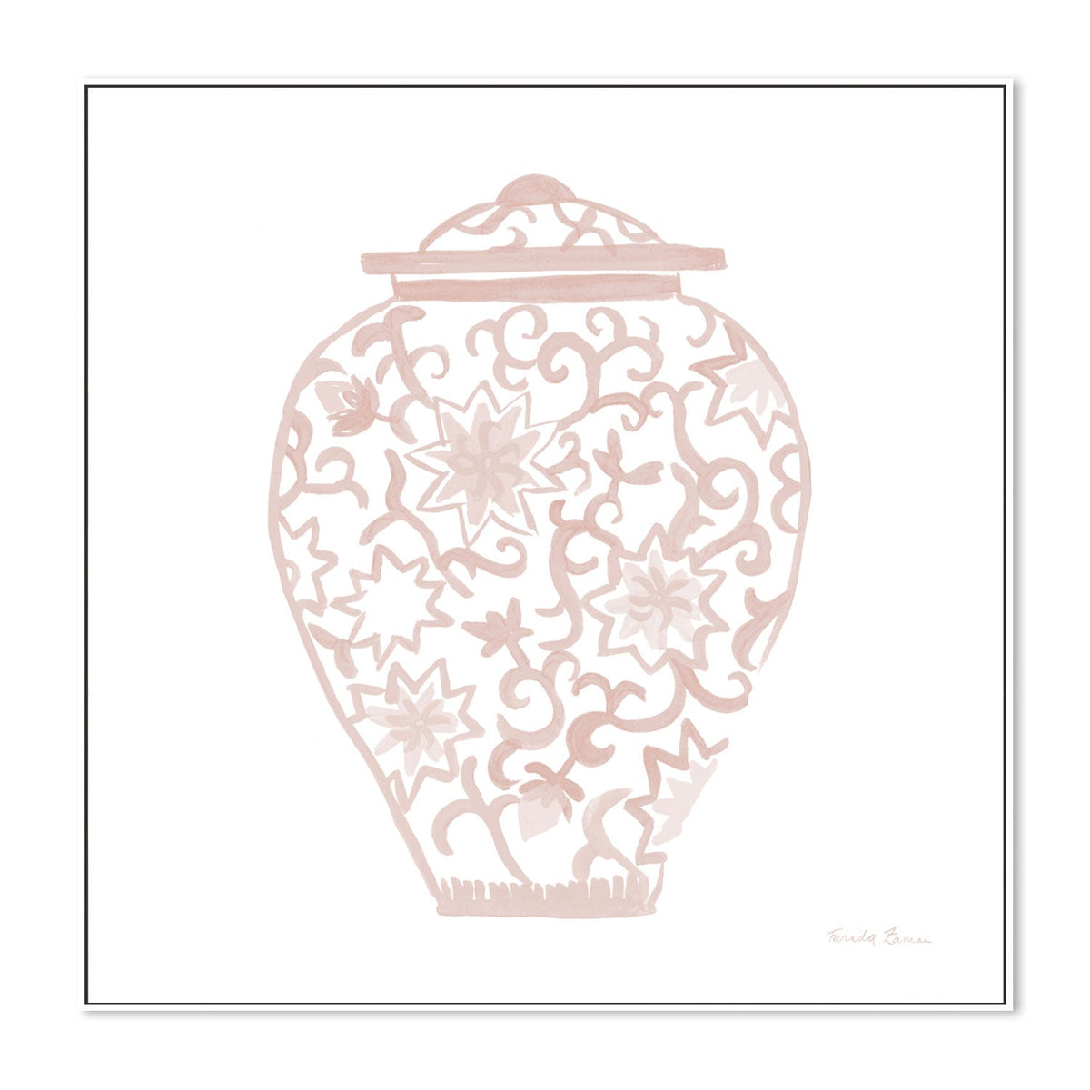 wall-art-print-canvas-poster-framed-Pastel Chinoiserie, Style A , By Farida Zaman-GIOIA-WALL-ART