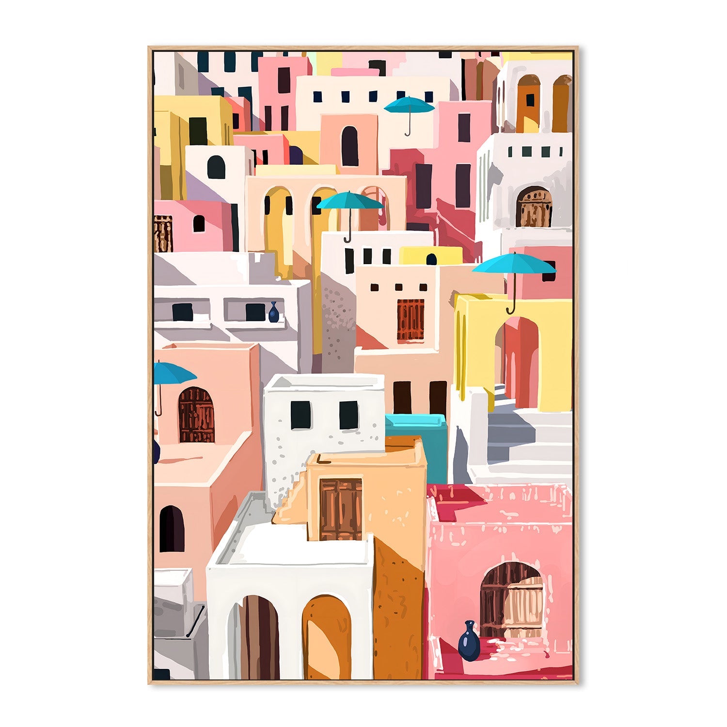 wall-art-print-canvas-poster-framed-Pastel Cityscape-4