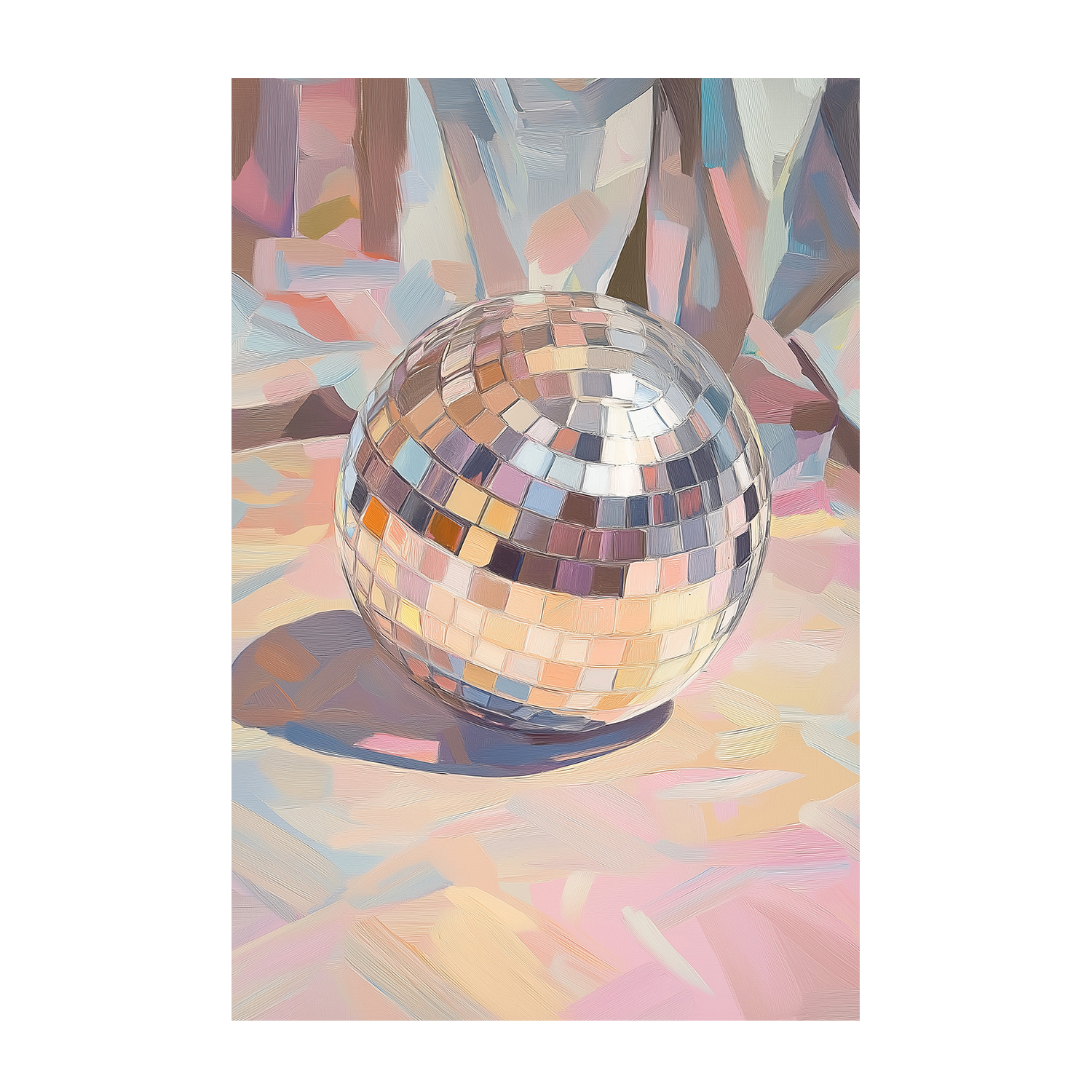wall-art-print-canvas-poster-framed-Pastel Disco Ball , By Melloi Art Prints-1