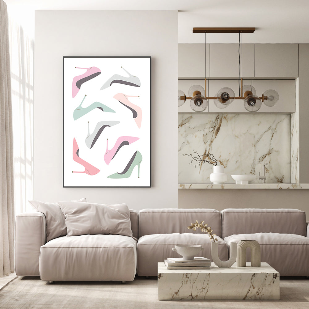 wall-art-print-canvas-poster-framed-Pastel Heels-GIOIA-WALL-ART