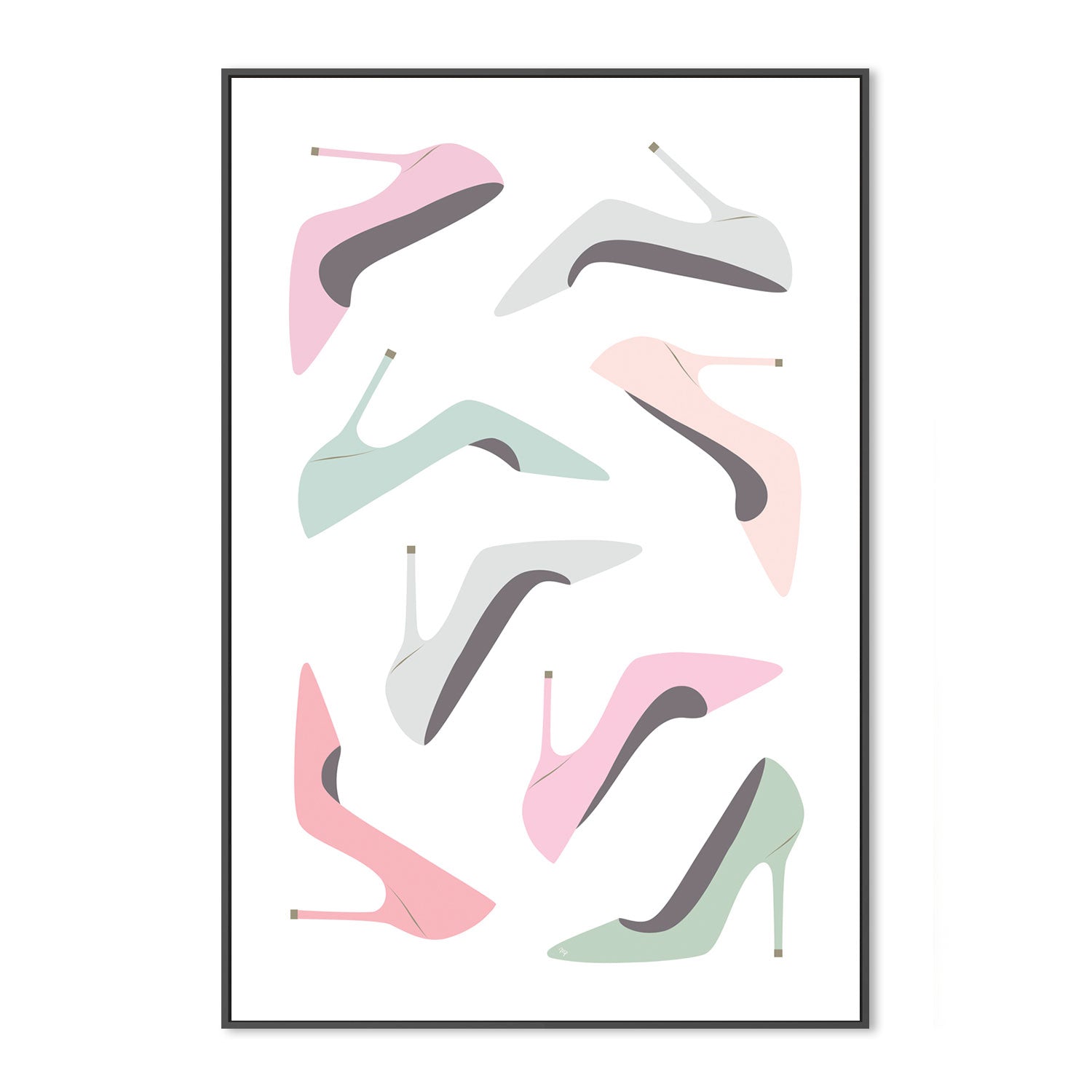 wall-art-print-canvas-poster-framed-Pastel Heels-GIOIA-WALL-ART