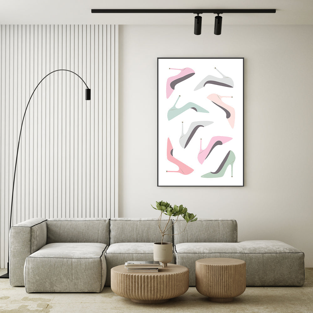 wall-art-print-canvas-poster-framed-Pastel Heels-GIOIA-WALL-ART
