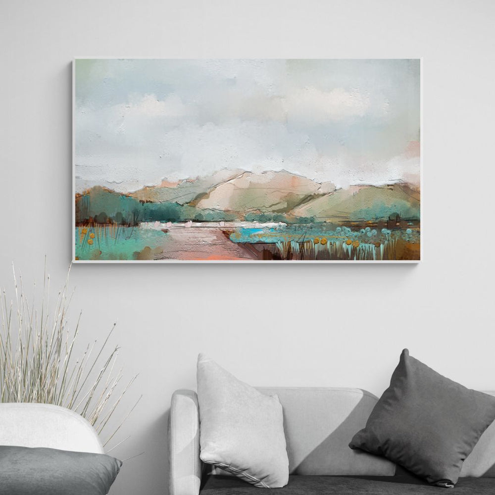 wall-art-print-canvas-poster-framed-Pastel Hill View-by-Gioia Wall Art-Gioia Wall Art