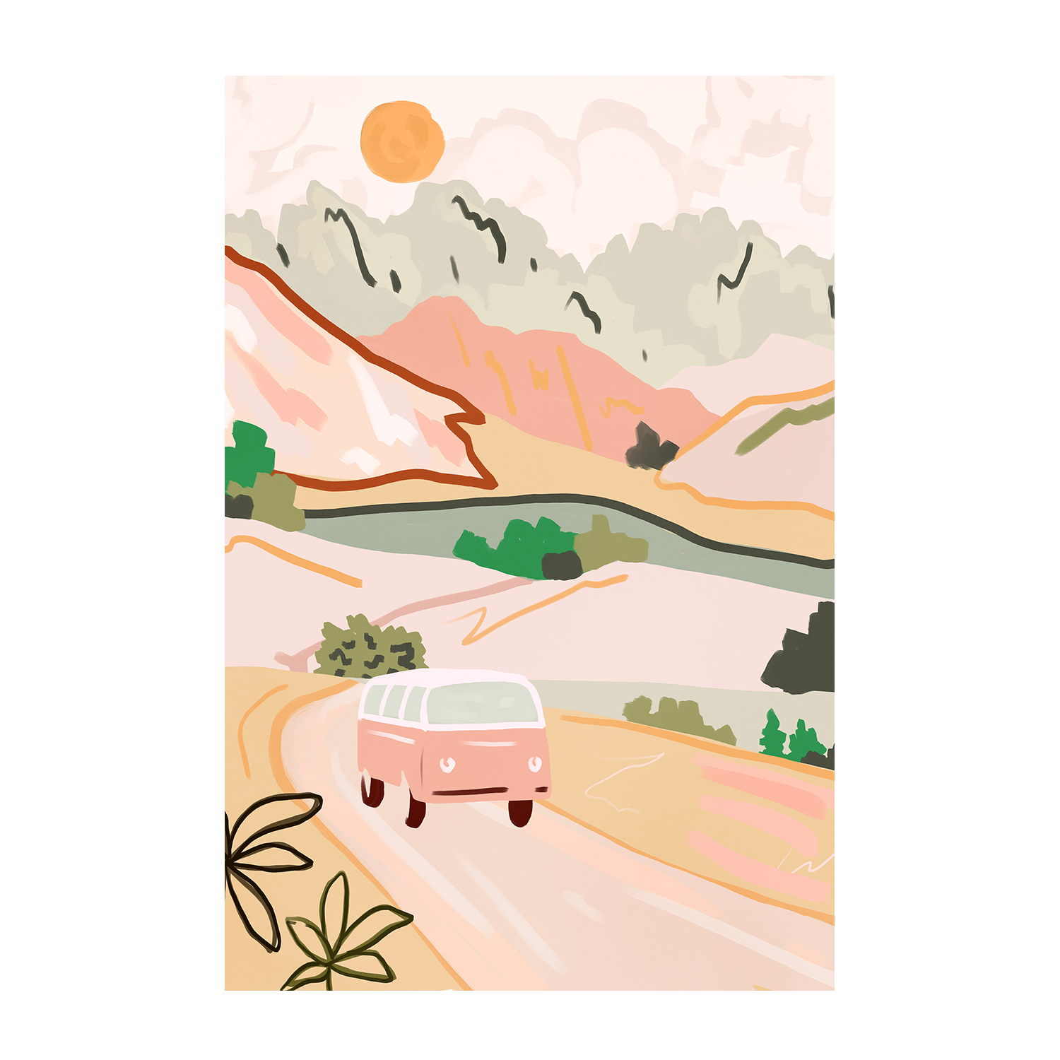wall-art-print-canvas-poster-framed-Pastel Journey-1