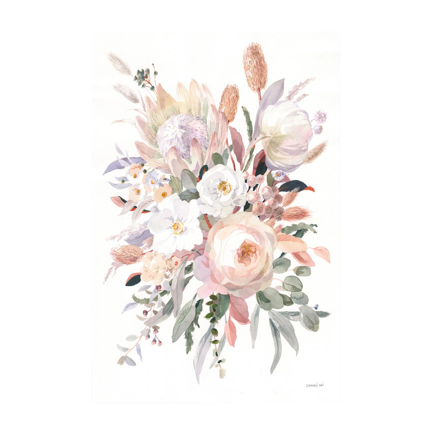 Pastel Native Flowers