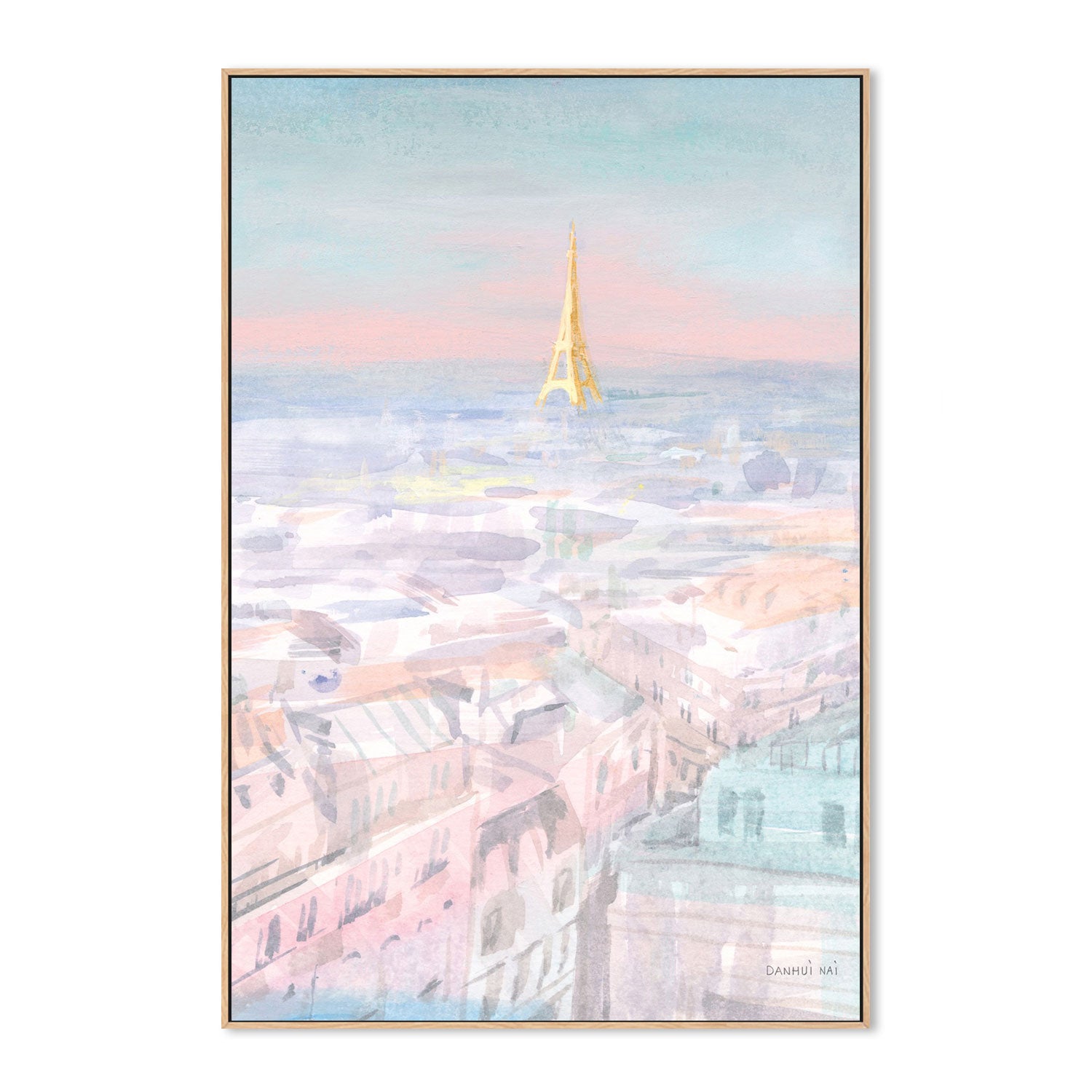 wall-art-print-canvas-poster-framed-Pastel Paris, Style A-by-Danhui Nai-Gioia Wall Art