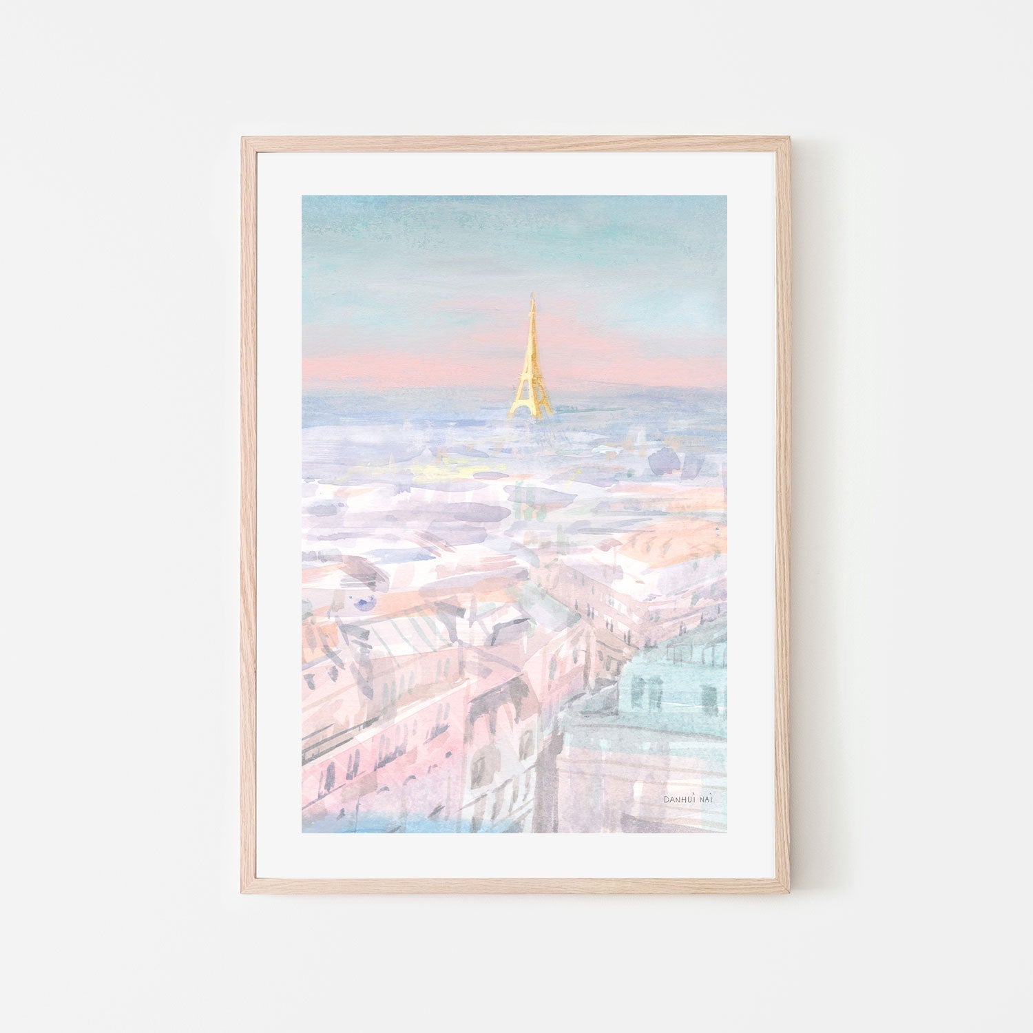 wall-art-print-canvas-poster-framed-Pastel Paris, Style A-by-Danhui Nai-Gioia Wall Art