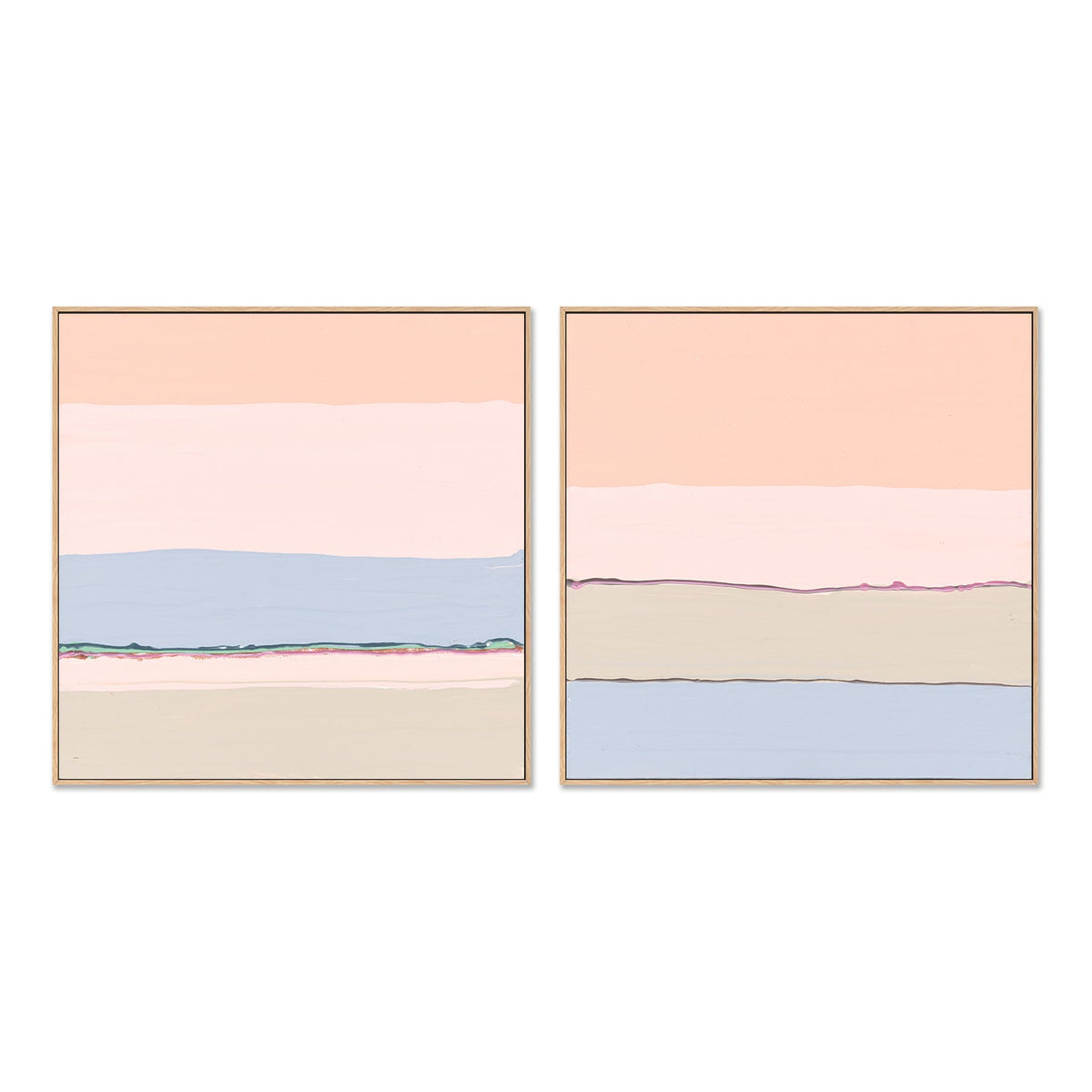wall-art-print-canvas-poster-framed-Pastel Sunset, Style A & B, Set Of 2 , By Belinda Stone-GIOIA-WALL-ART
