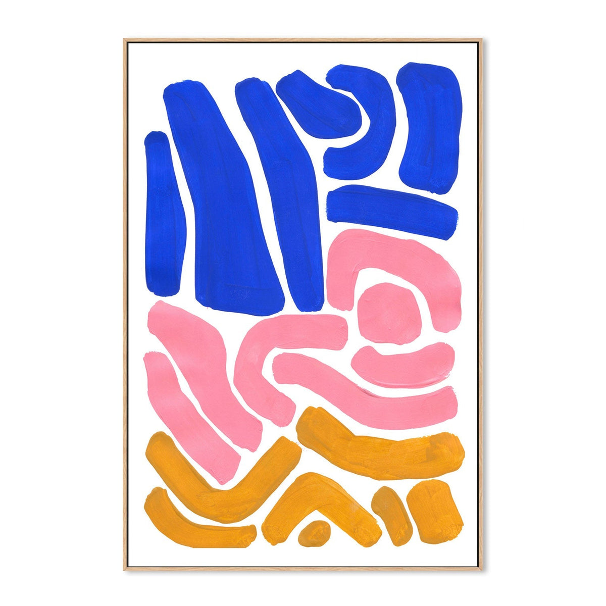 wall-art-print-canvas-poster-framed-Pastel Tribal Maze , By Ejaaz Haniff-GIOIA-WALL-ART