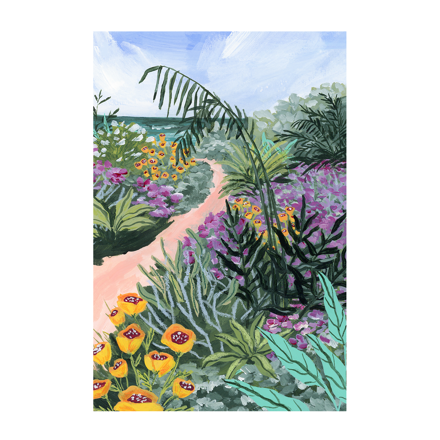 wall-art-print-canvas-poster-framed-Path to the Pacific, Set of 2-7