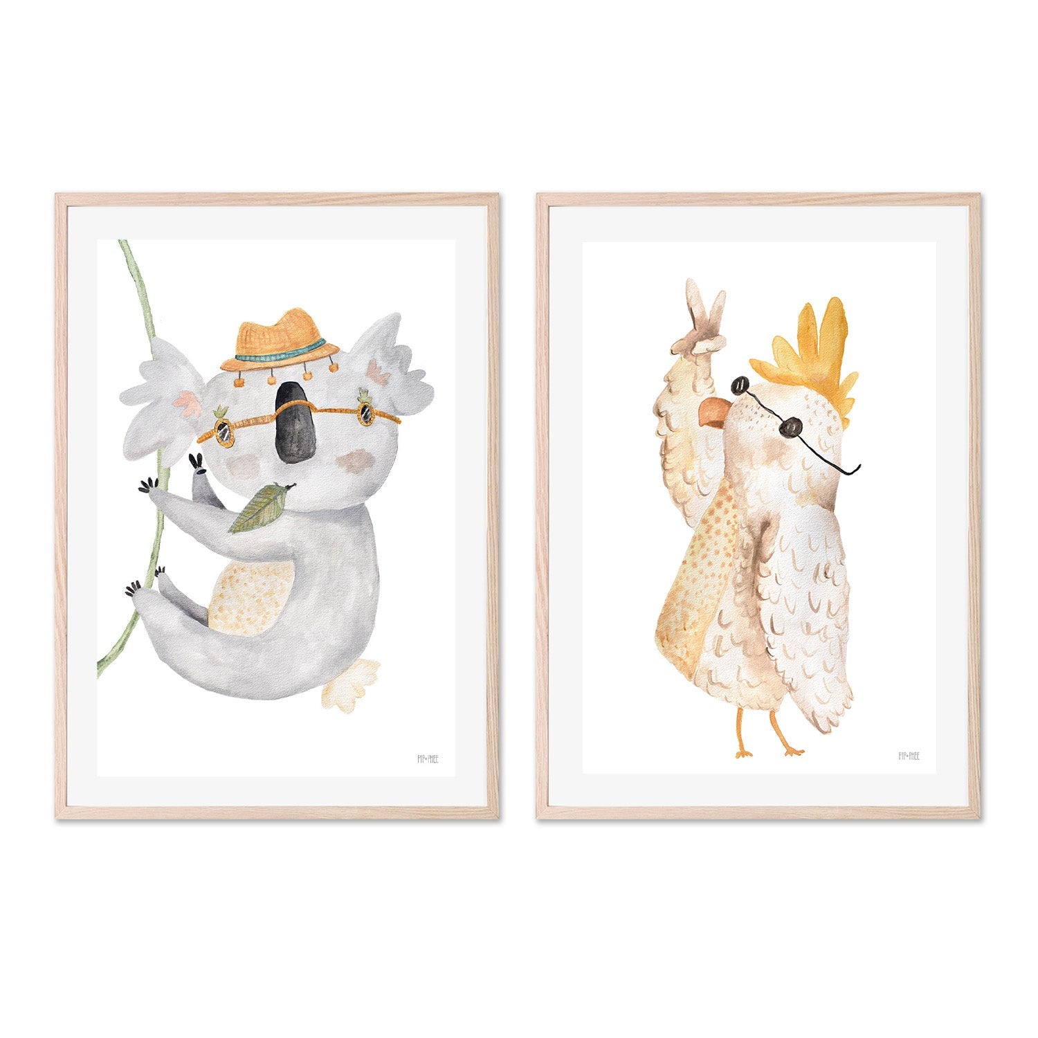 wall-art-print-canvas-poster-framed-Peace Dude Crew, Set of 2 , By Pip and Phee-6