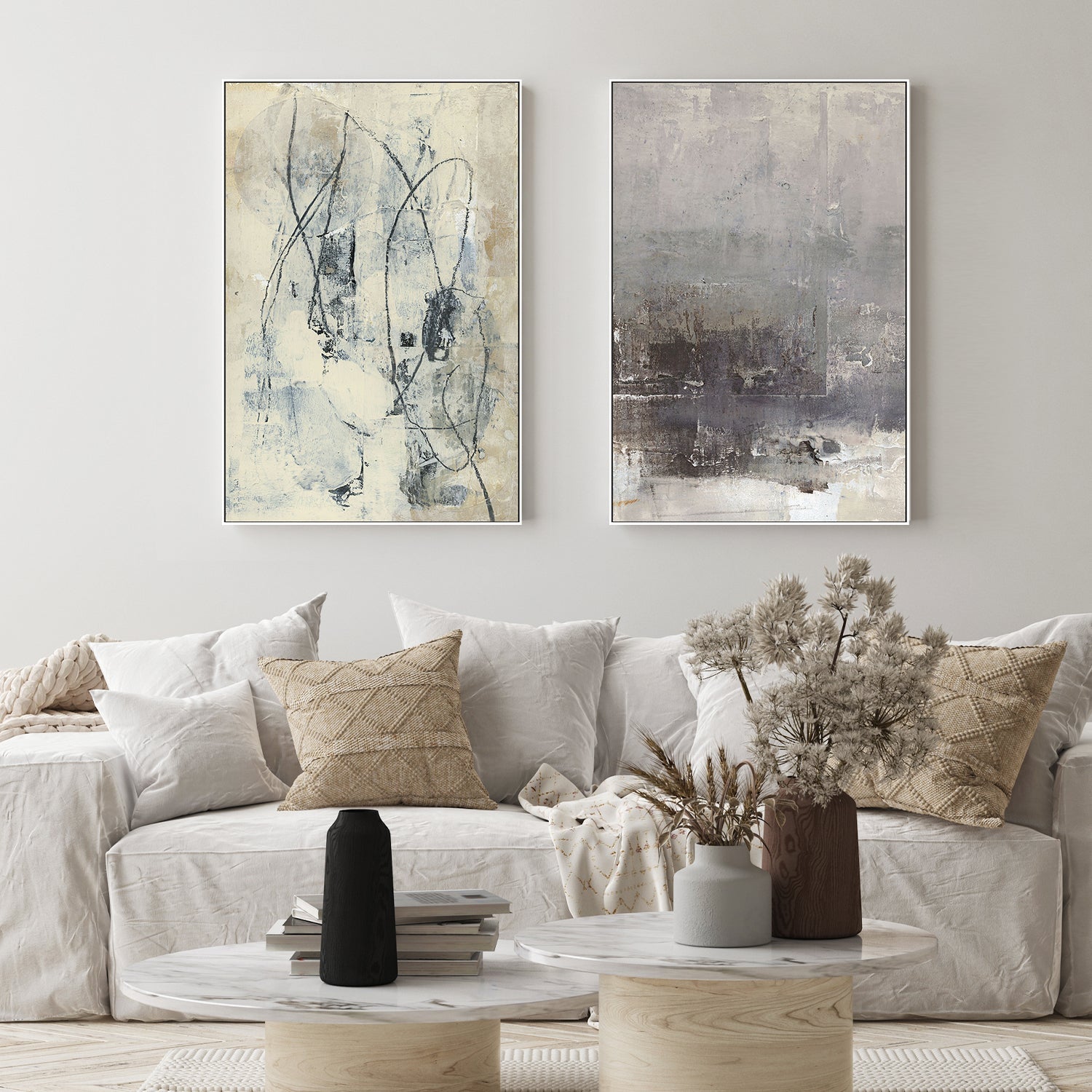 wall-art-print-canvas-poster-framed-Peaceful, Style B & C, Set Of 2 , By Aubrey-2