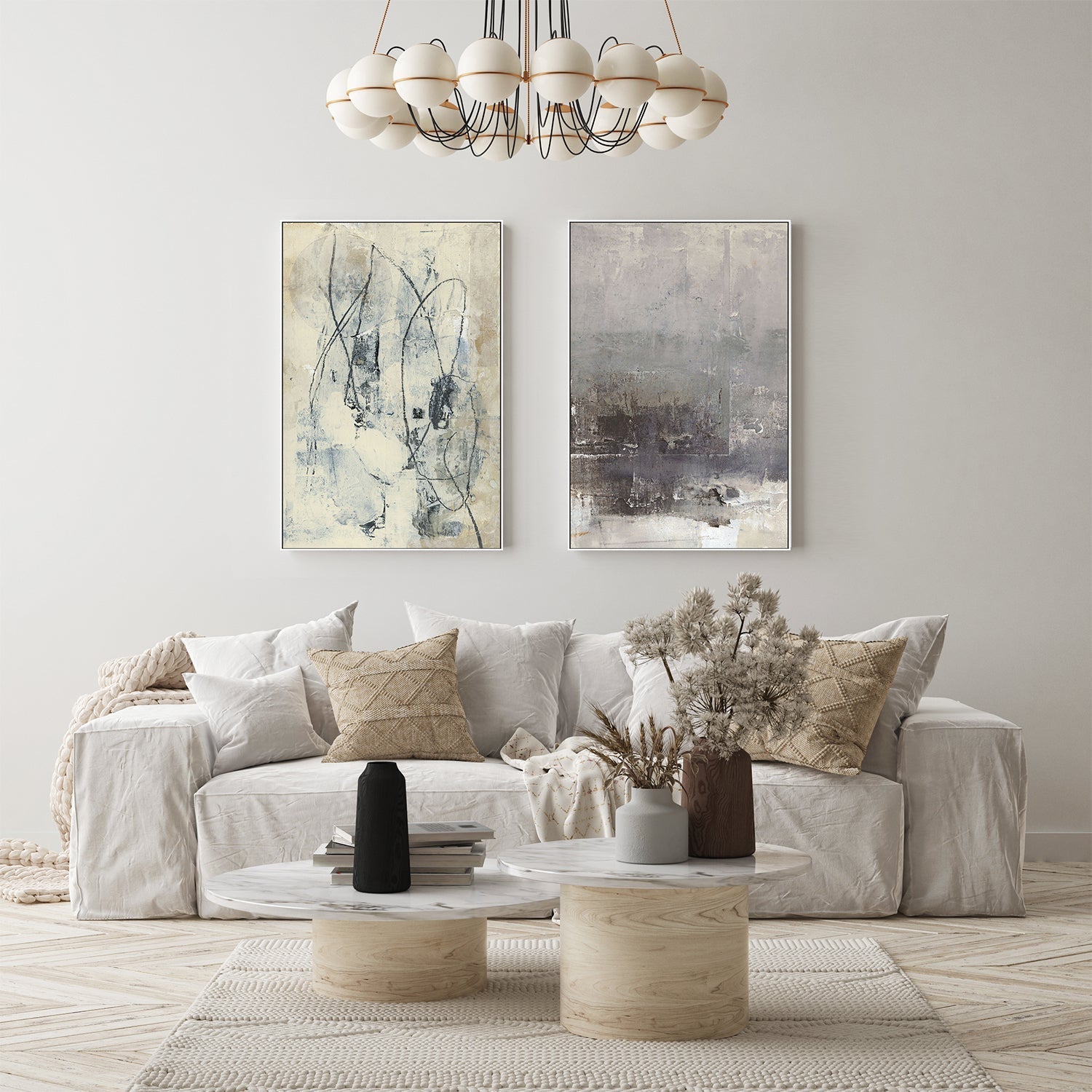 wall-art-print-canvas-poster-framed-Peaceful, Style B & C, Set Of 2 , By Aubrey-7