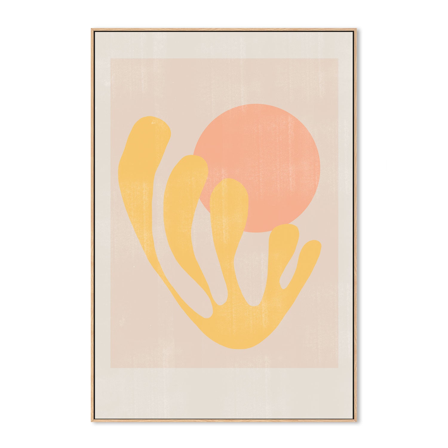 wall-art-print-canvas-poster-framed-Peach and Yellow Summer-GIOIA-WALL-ART