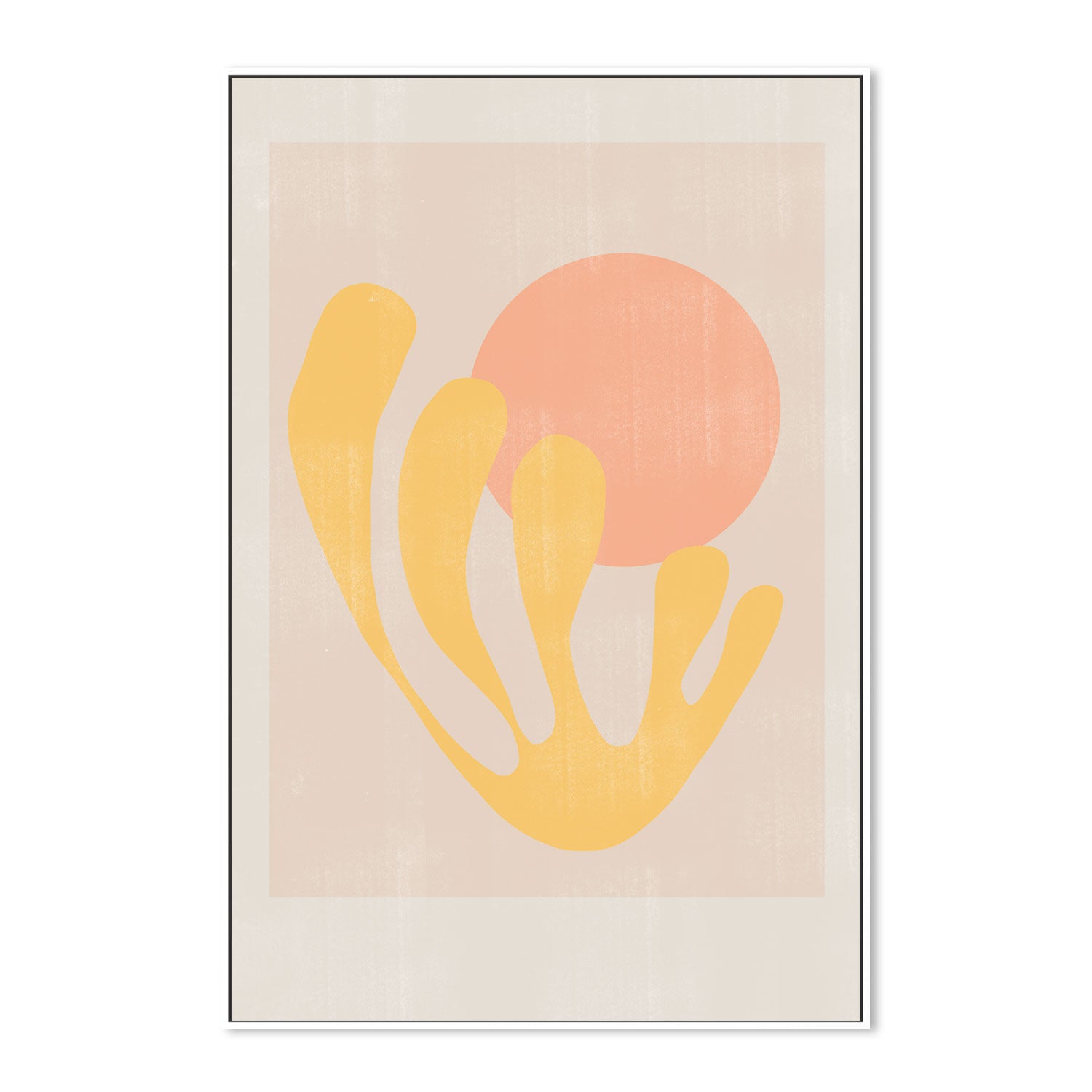 wall-art-print-canvas-poster-framed-Peach and Yellow Summer-GIOIA-WALL-ART
