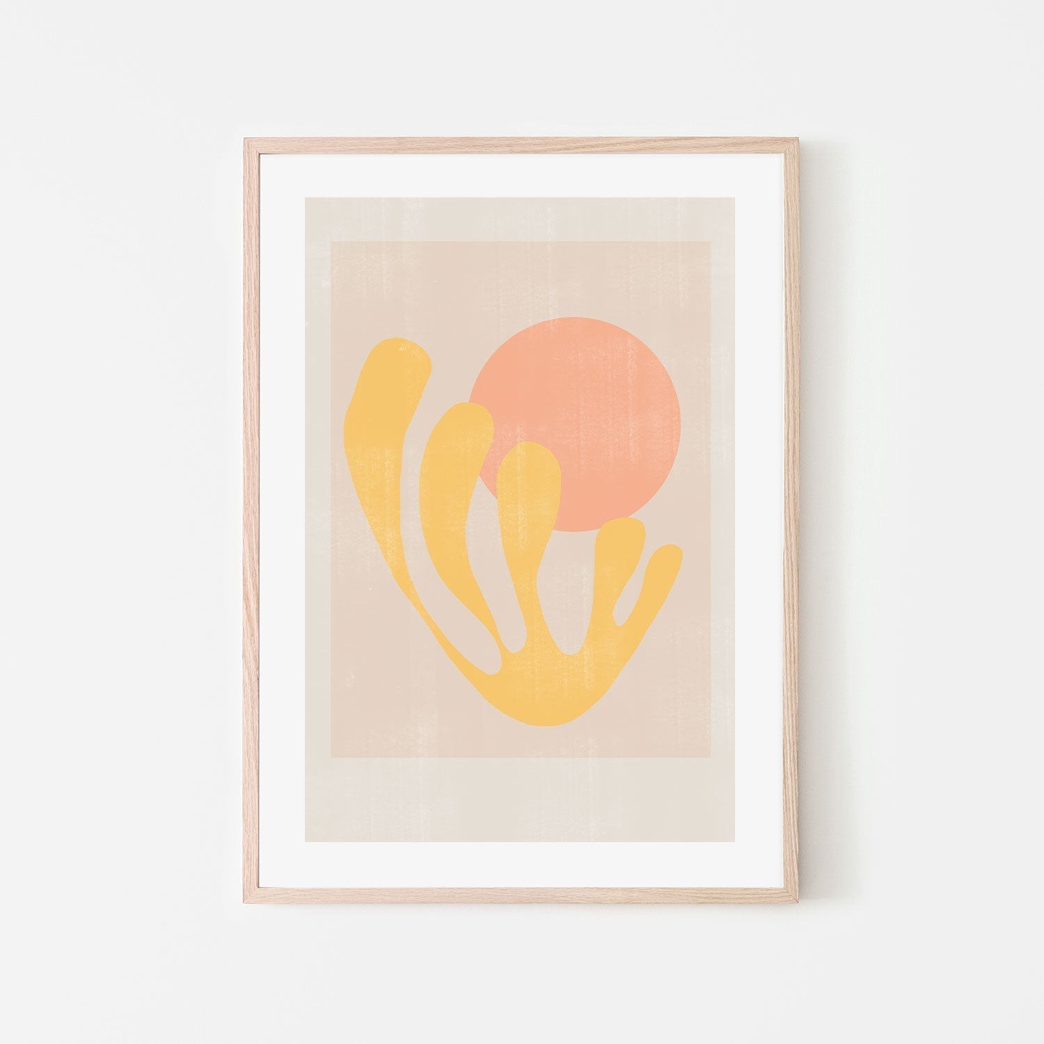 wall-art-print-canvas-poster-framed-Peach and Yellow Summer-GIOIA-WALL-ART