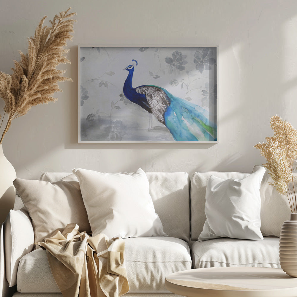 wall-art-print-canvas-poster-framed-Peacock Fable Cool , By Christine Lindstrom-5