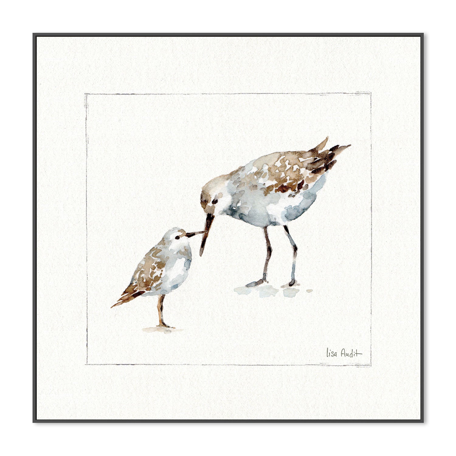 wall-art-print-canvas-poster-framed-Pebbles And Sandpipers, Style B , By Lisa Audit-GIOIA-WALL-ART